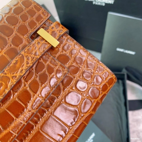 Rep ladies REP CROCODILE-EMBOSSED LEATHER MANHATTAN CLUTCH IN YSL 0731